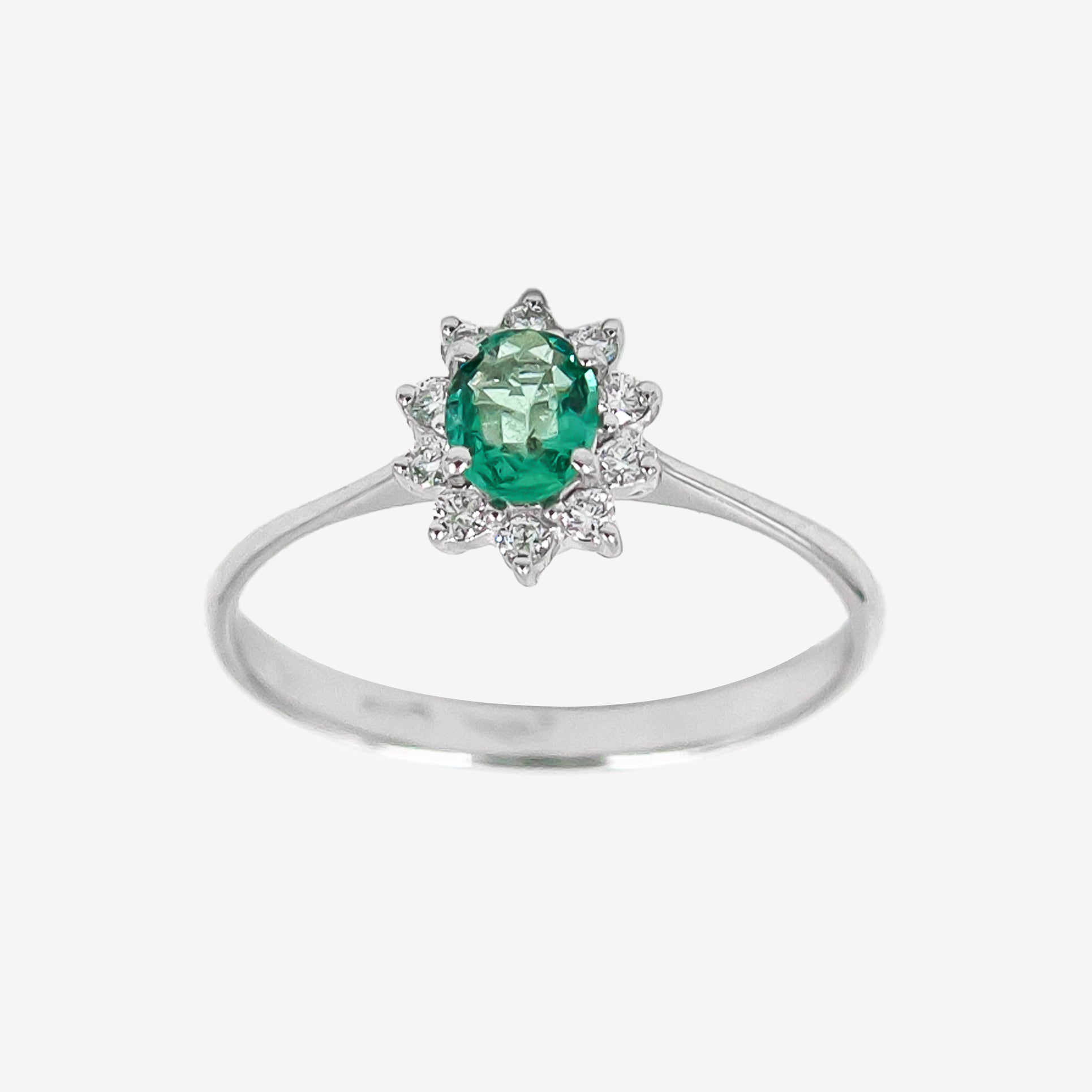 Emerald and Diamond Signet Ring