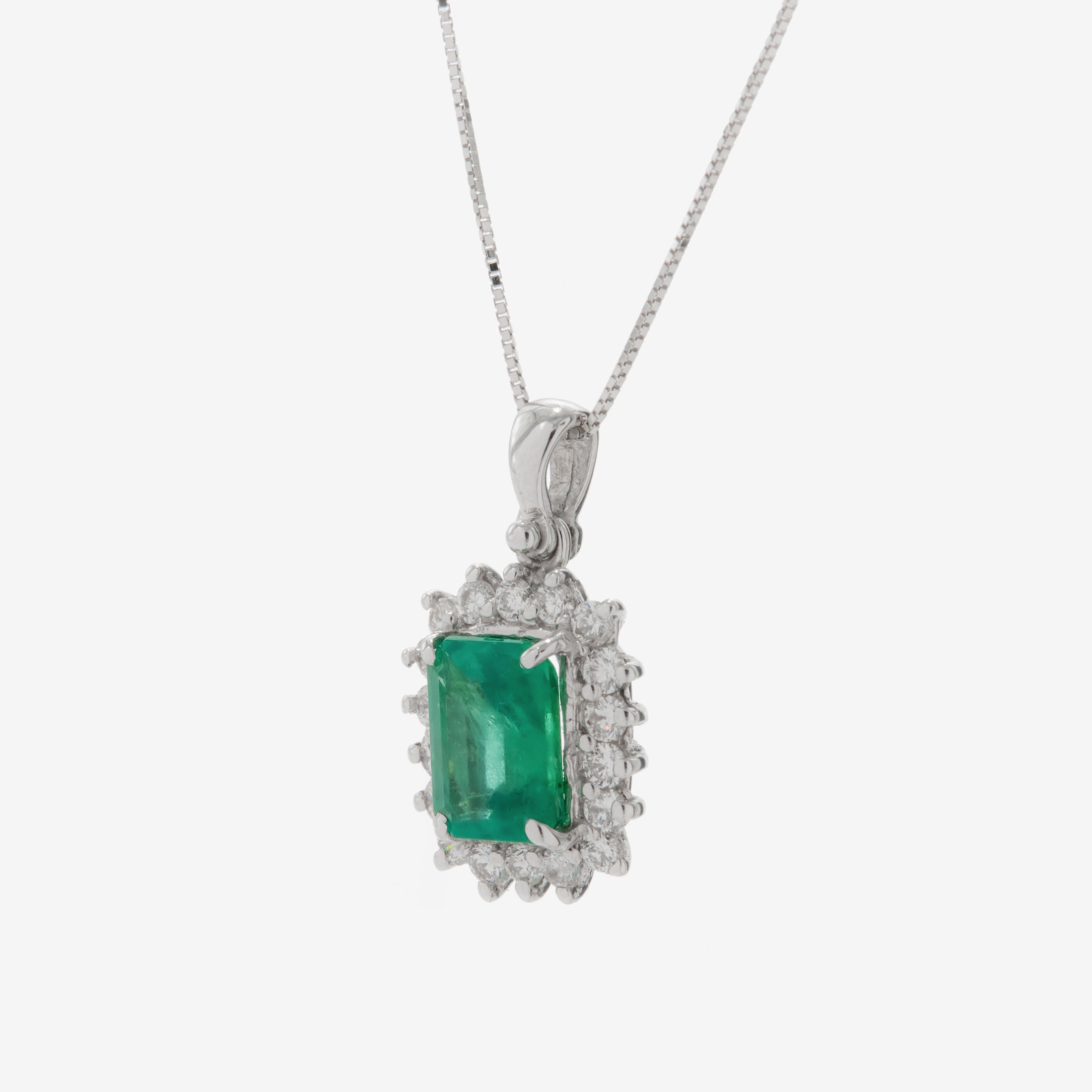 Colier emerald cu diamante