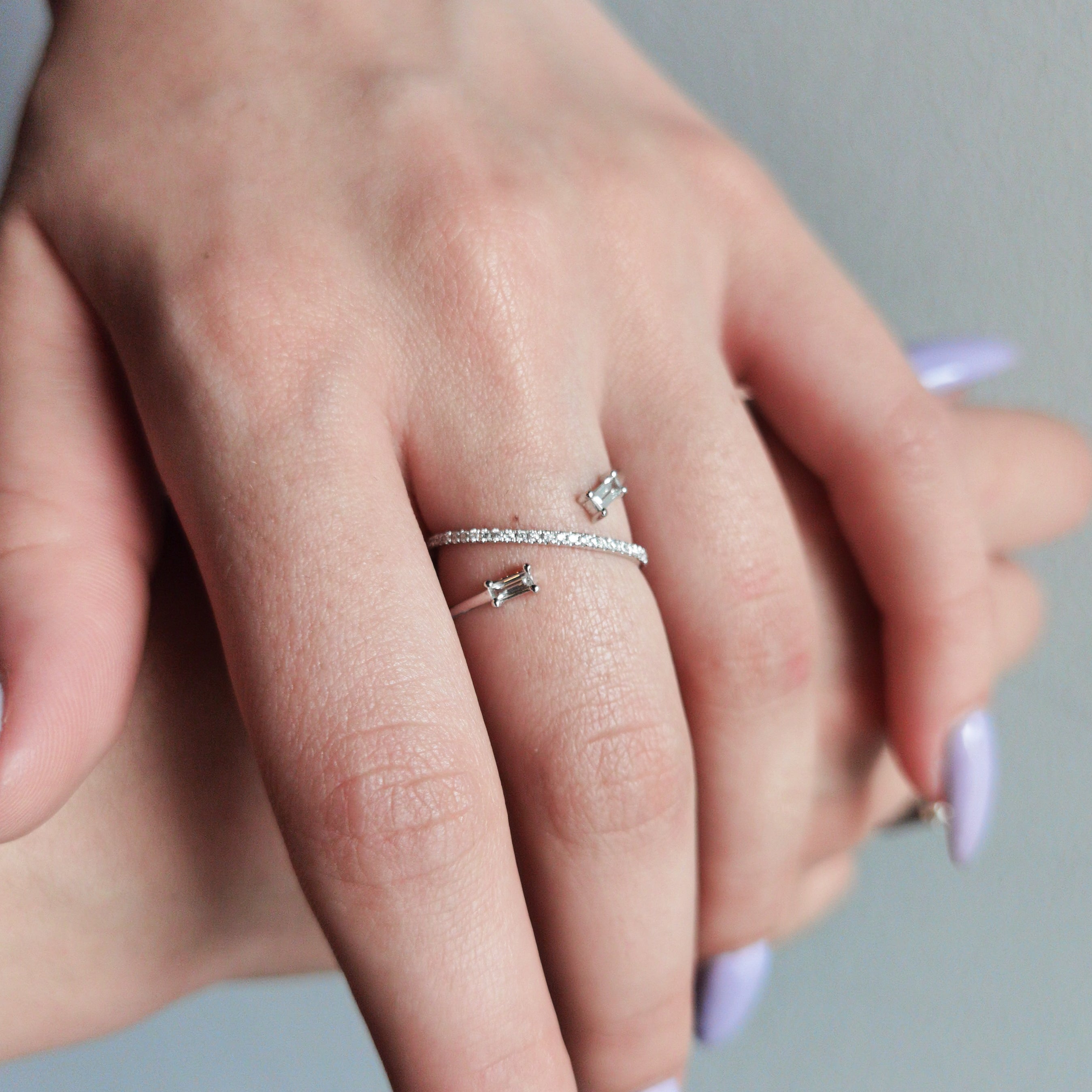 Double Ring with Diamonds